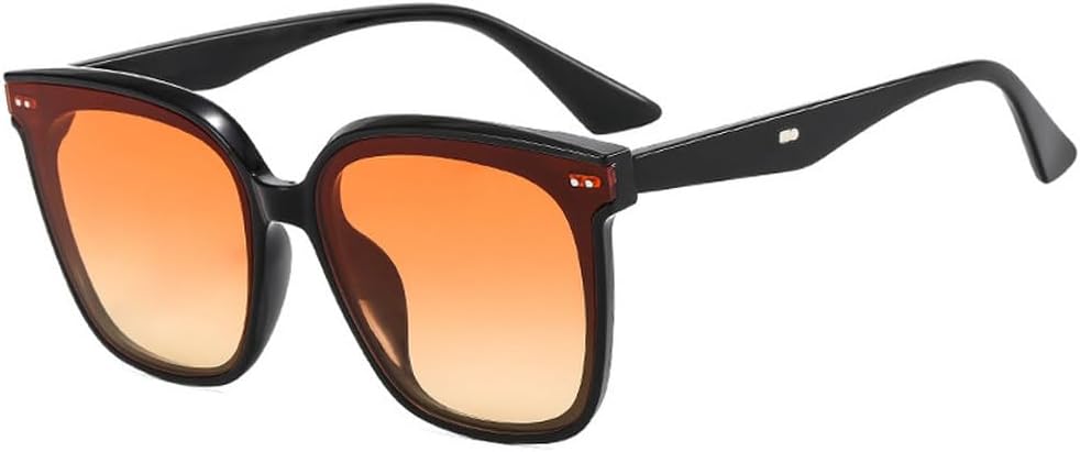 

Модные винтажные солнцезащитные очки с заклепками, большие солнцезащитные очки для женщин, мужские солнцезащитные очки для вождения и путешествий, женские солнцезащитные очки UV400 TKKTLLT, Gradient Orange