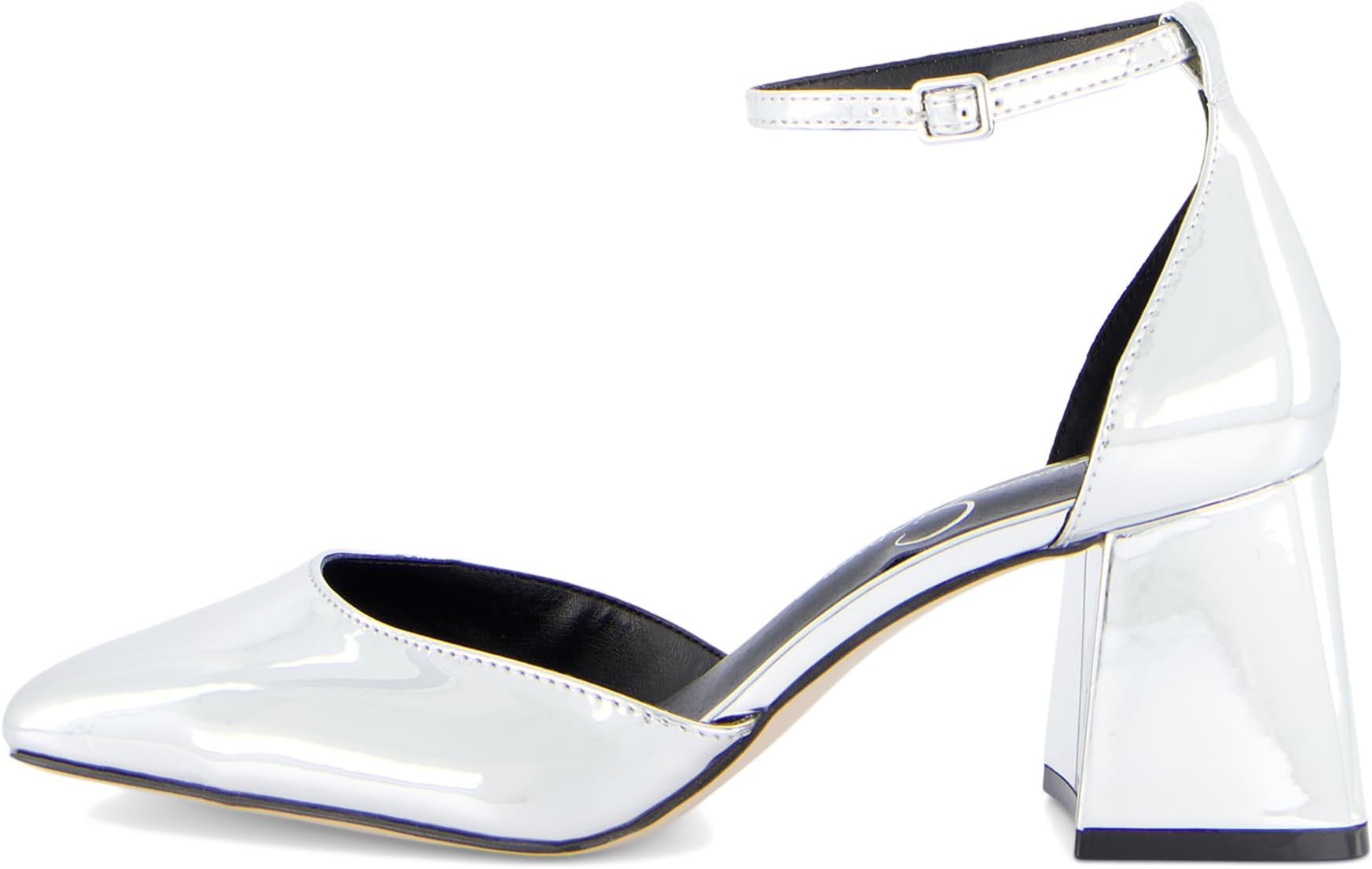 Туфли Jessica Simpson Fulian Ankle Strap Block Heel Pump, серебряный — фото 4