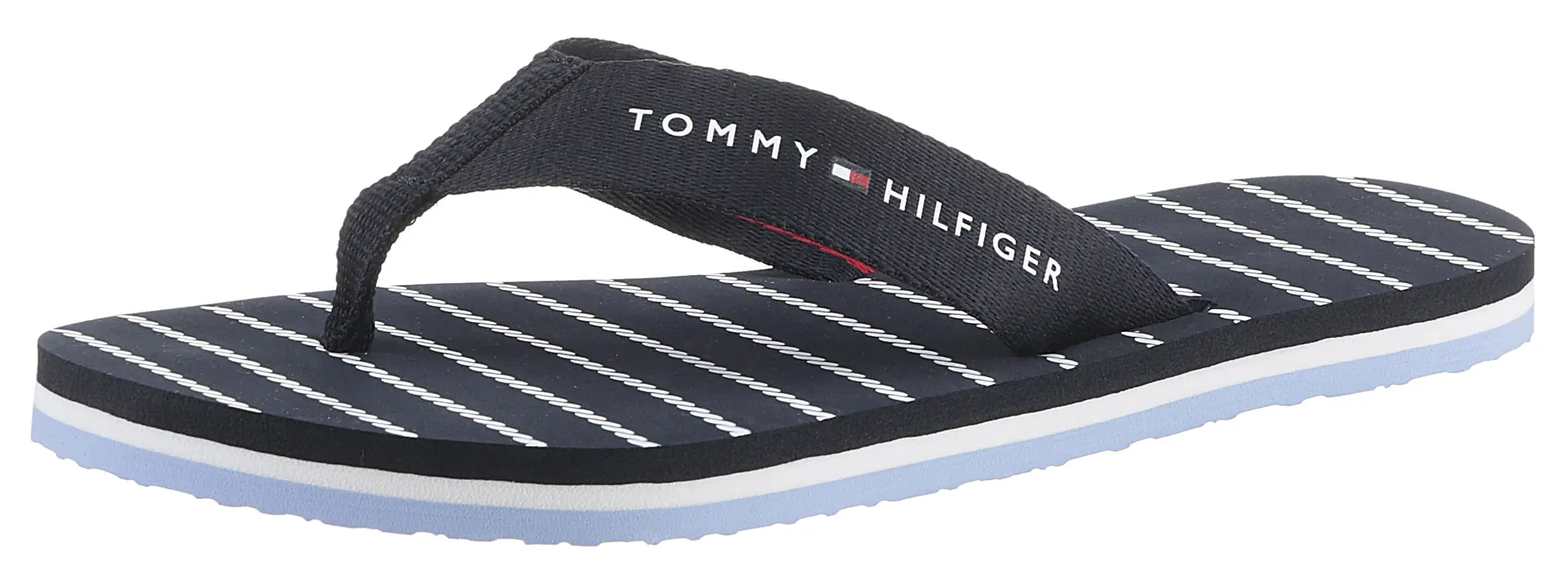 

Шлепанцы Tommy Hilfiger "TOMMY ESSENTIAL ROPE SANDAL", с полосатой стелькой, синий