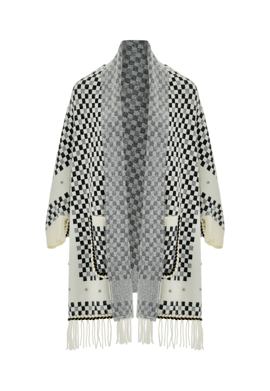 

Вязаный кардиган CHANI, цвет Black/Wool white