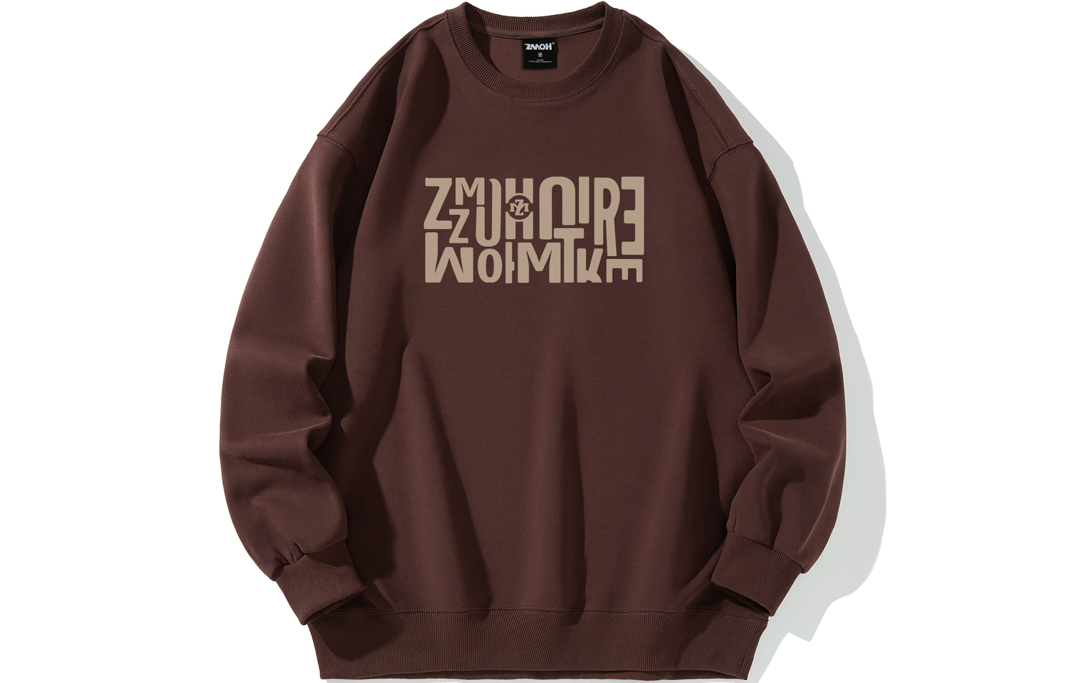 

Свитшот унисекс ZMOH, ворсистый, цвет хизер-грей