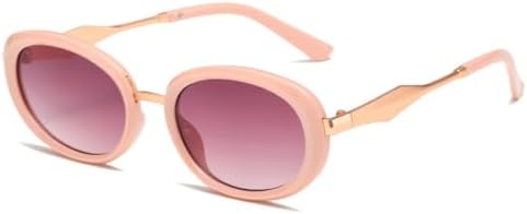 

Винтажные солнцезащитные очки 2027 года для женщин, овальные, с градиентным переходом цвета, защита от УФ-излучения UV400, для мужчин, в стиле панк MTZJH, Pink Purple Red