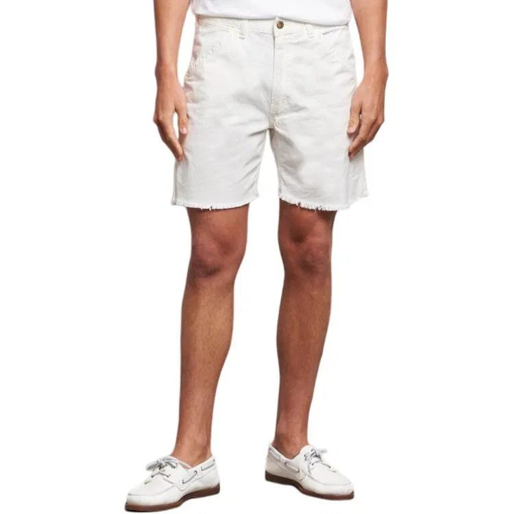 Шорты с логотипом и необработанным краем Polo Ralph Lauren, White — фото 3
