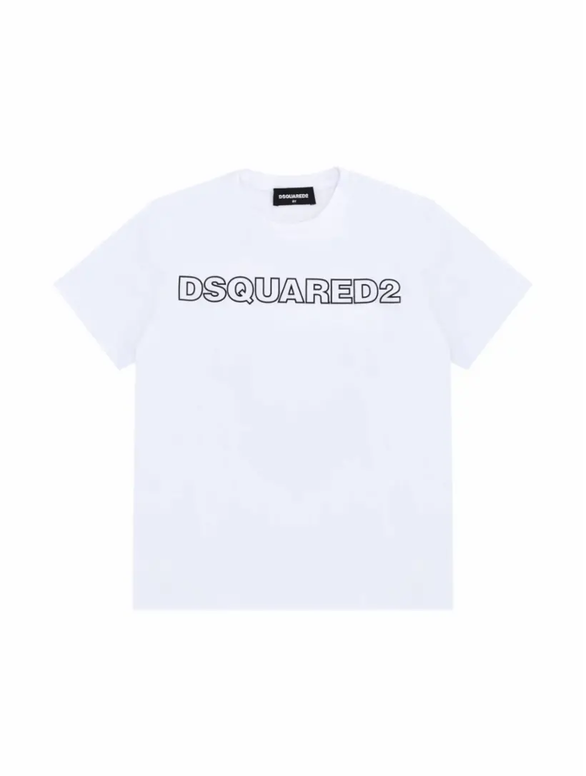 

Хлопковая футболка с логотипом Dsquared2, белый