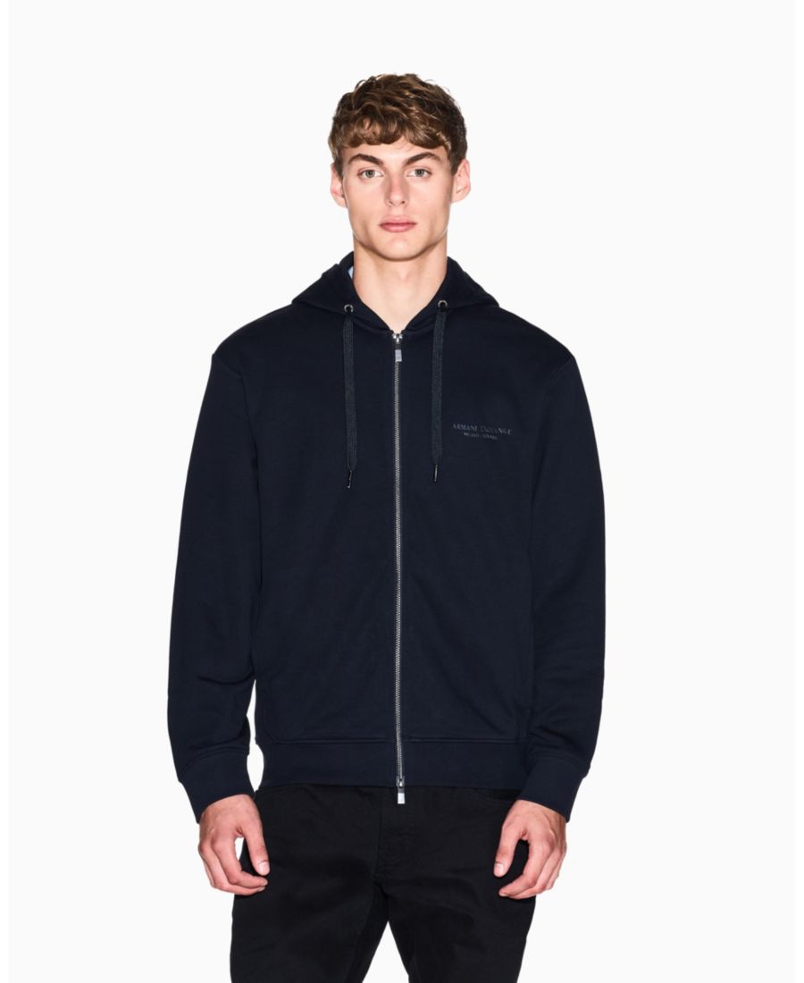 

Мужская толстовка на молнии с логотипом Milan NY A|X Armani Exchange, Deep Navy