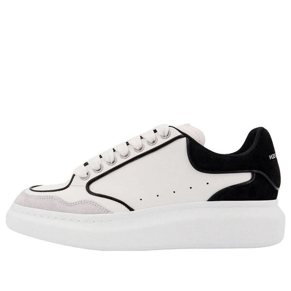 

Кроссовки oversized leather sneakers 'white black' Alexander Mcqueen, белый