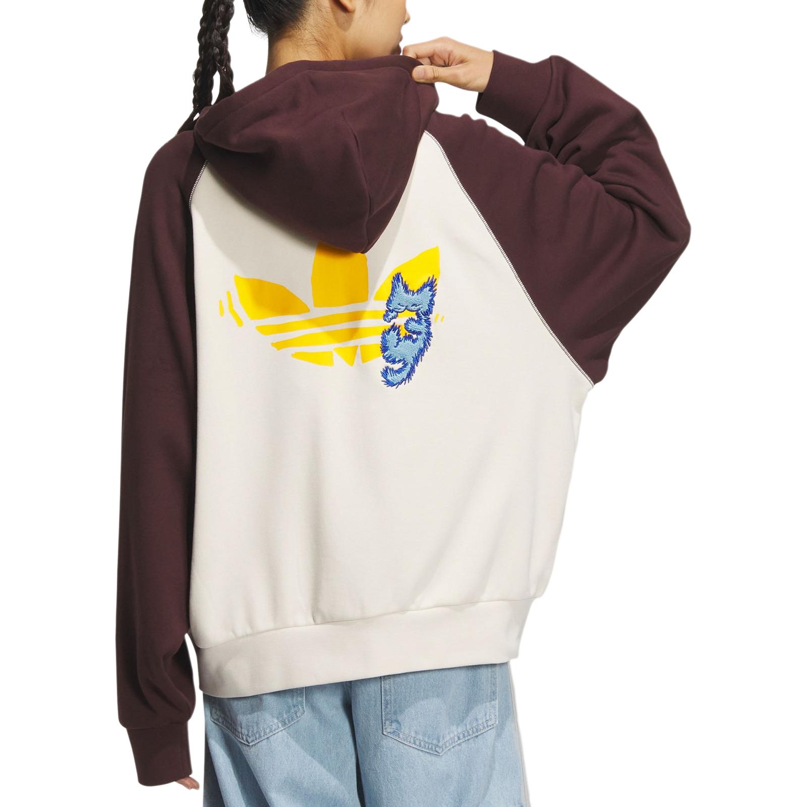 Куртка Adidas Originals женская коричнево-белая — фото 4
