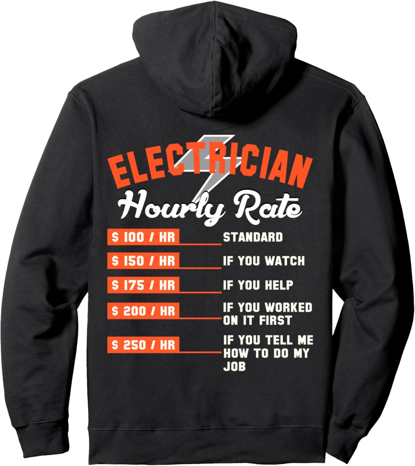 

Забавная толстовка для электрика - Подарки для электриков с почасовой оплатой Vintage Electrician Gifts Ts Apparel, черный