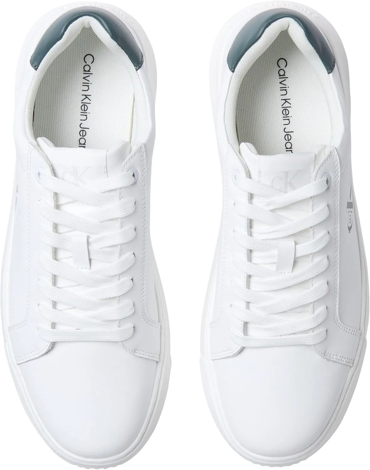Calvin Klein Herren Кроссовки с чашечной подошвой Chunky Mono из Leder, ярко-белый/золотой — фото 4