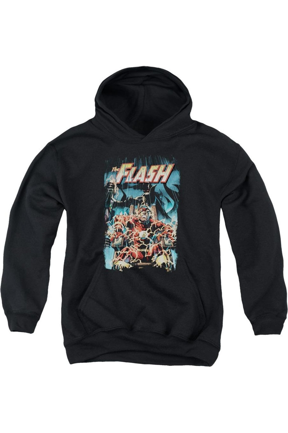 

Молодежная толстовка с капюшоном Justice League of America Electric Chair Gildan, черный