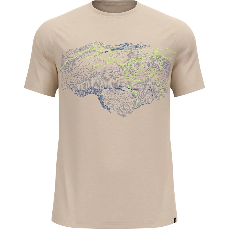 

Рубашка восхождение pw 130 топография Odlo, серебряный