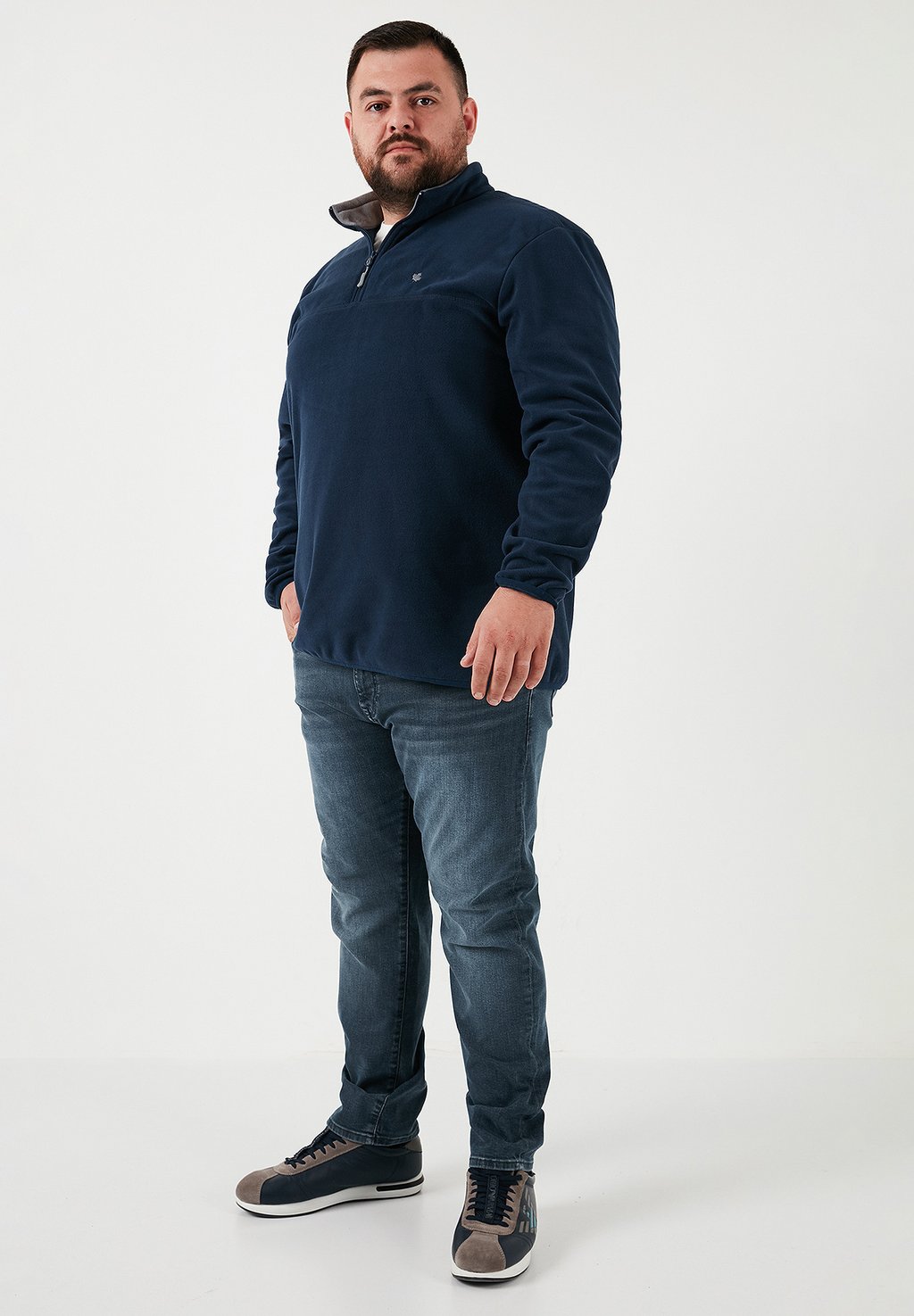 

Флисовый джемпер PLUS SIZE Buratti, темно-синий