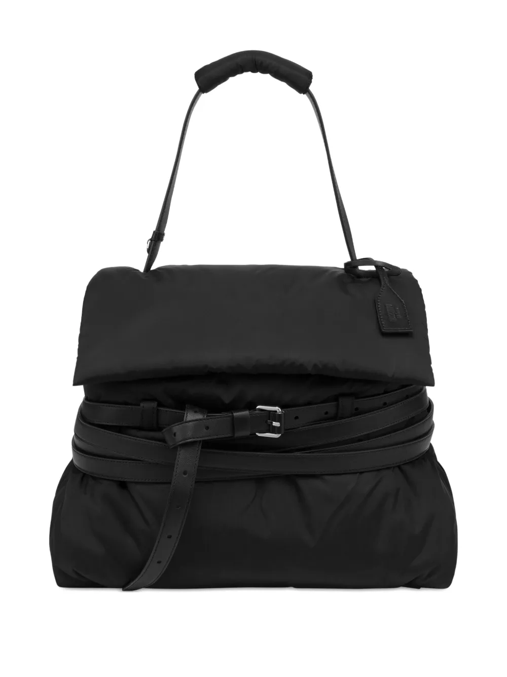 

Сумка-тоут Tie M с ремнем Moschino, черный