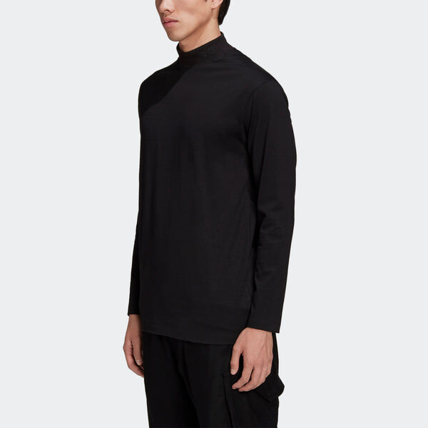 Футболка men's y-3 solid color casual long sleeves black Adidas, черный — фото 4