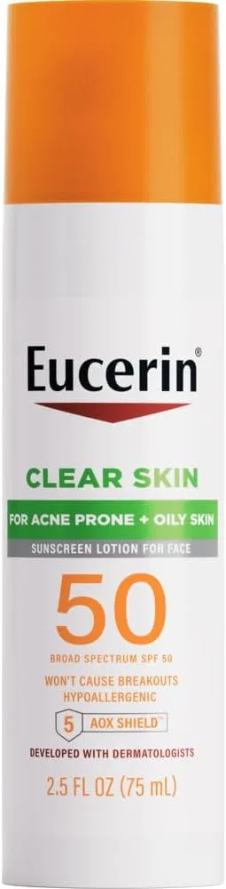 Солнцезащитный лосьон для лица SPF 50 Eucerin матирующий, 2.5 fl oz