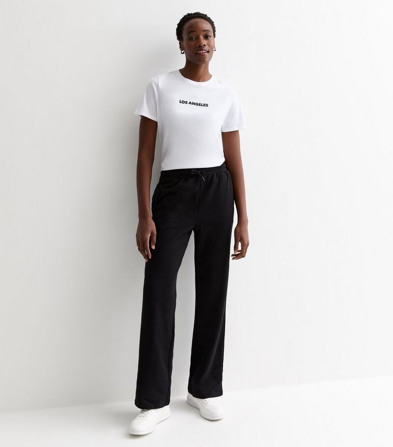 

Высокие широкие джоггеры из джерси черного цвета New Look, черный