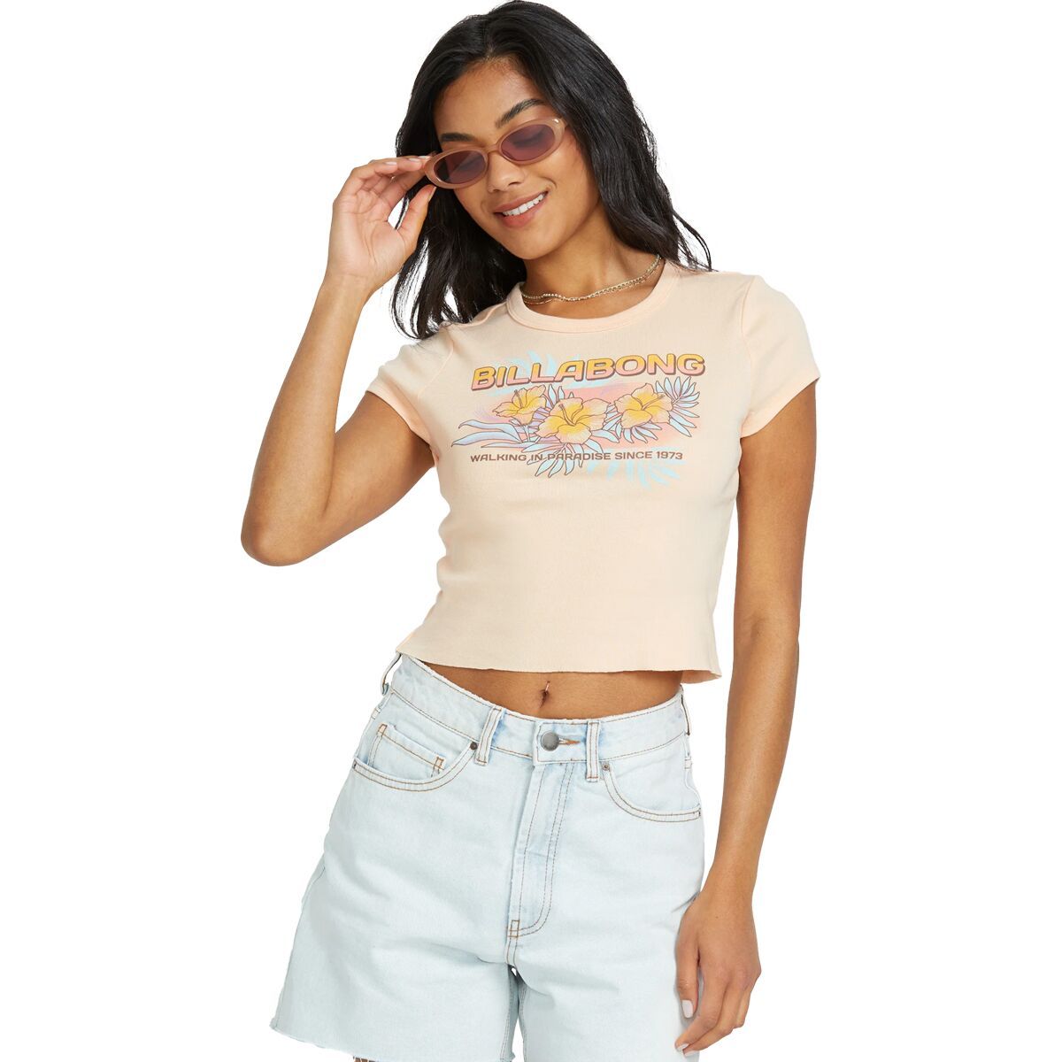 

Футболка с коротким рукавом When the night Billabong, цвет soft peach