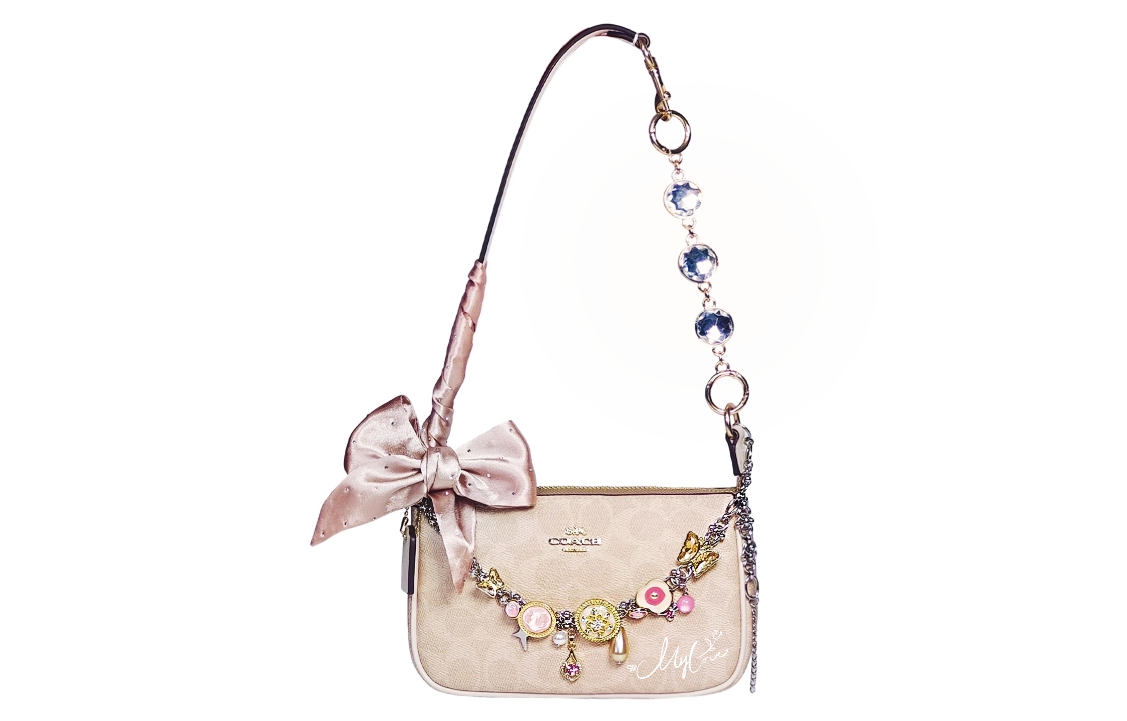 

COACH Сумка через плечо Nolita из искусственной кожи для женщин Sand & Chalk White