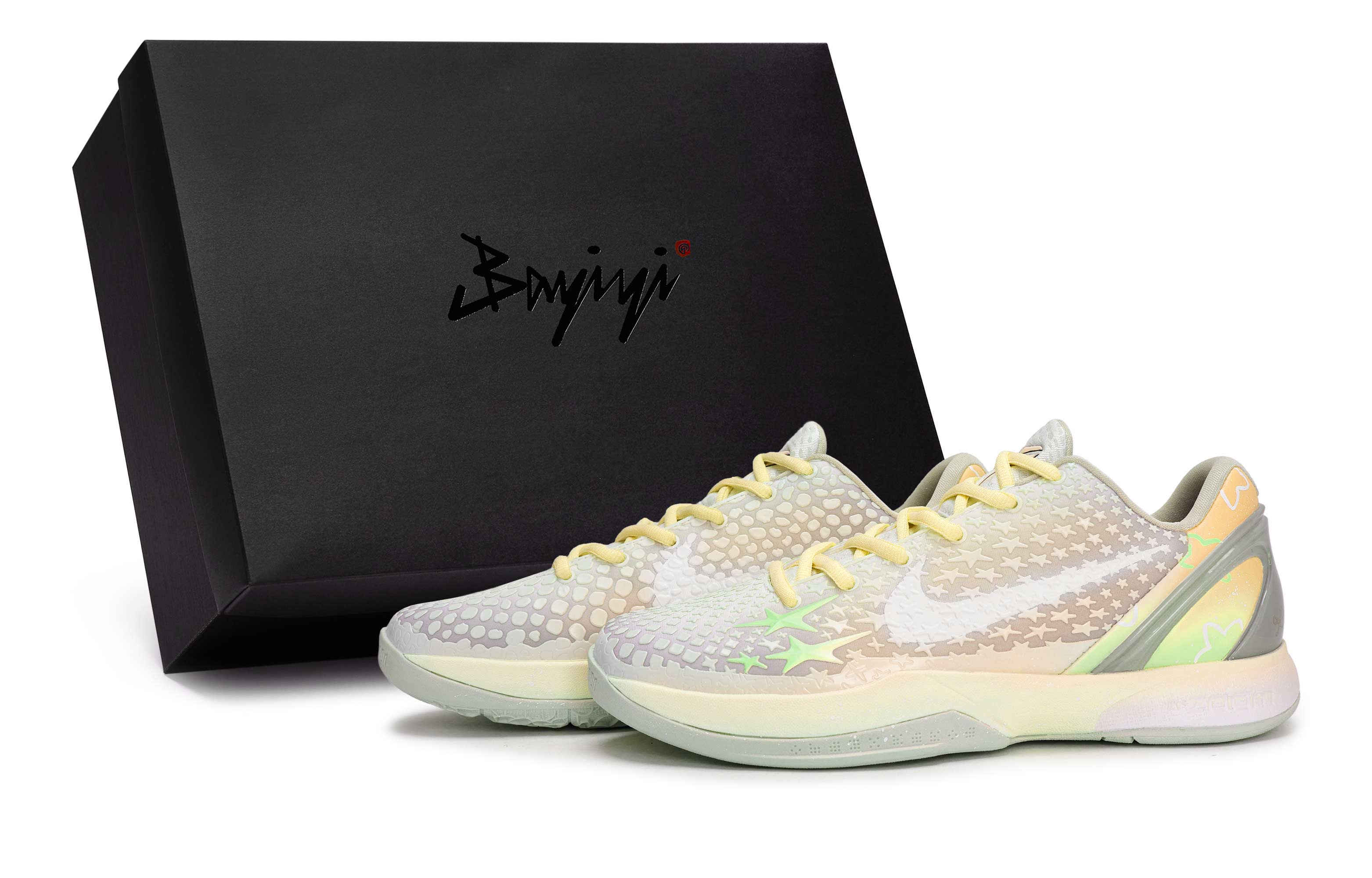 

Nike Баскетбольные кроссовки Zoom Kobe 6 мужские, низкие, бежевые/желтые/зеленые