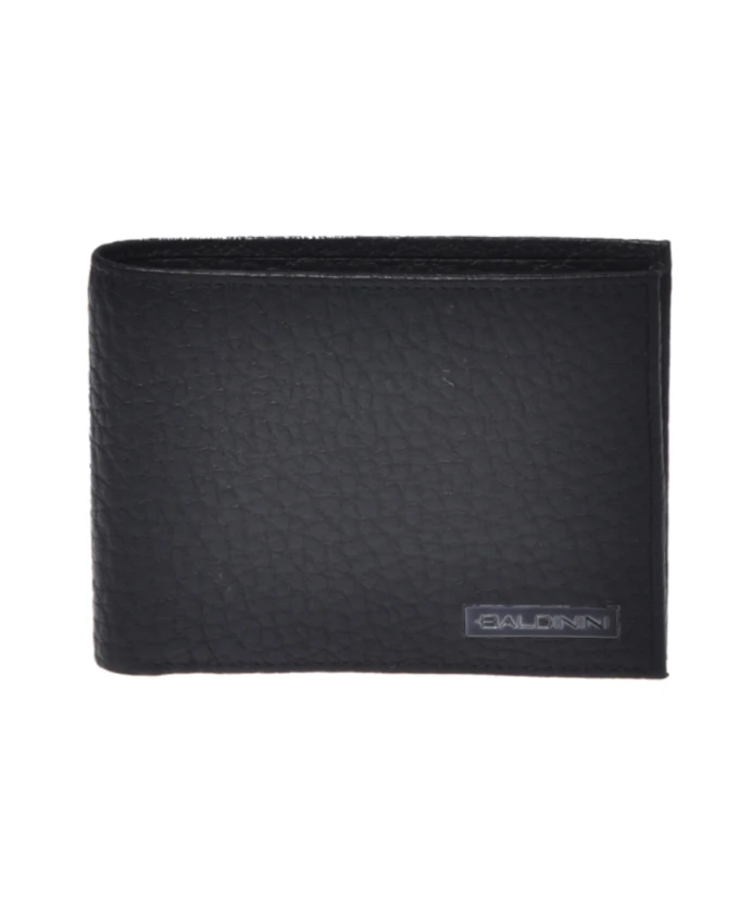 

Черный кожаный кошелек с эффектом потертости Baldinini, черный
