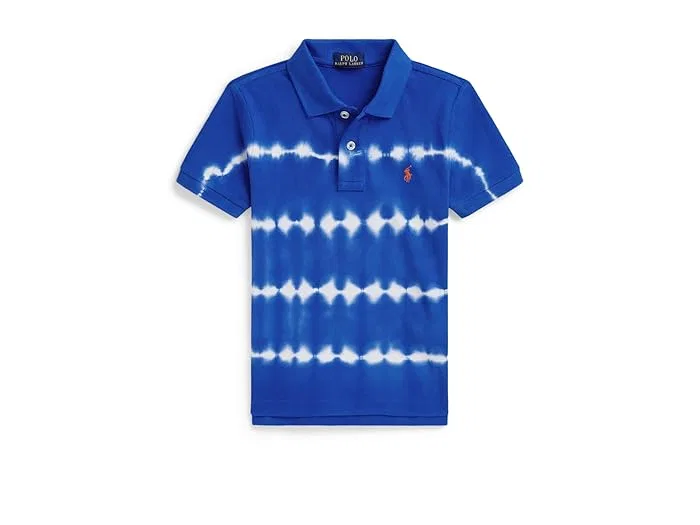 Полочная рубашка Tie-Dye Cotton Mesh Polo Polo Ralph Lauren Kids, Pacific Royal