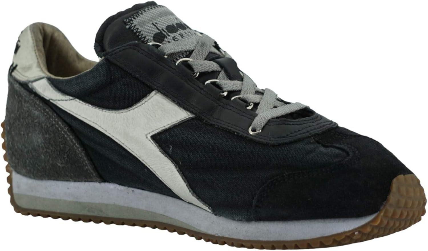 Кроссовки Diadora Heritage Equipe Dirty Evo 174736 для мужчин, кожа, серый/оранжевый — фото 3