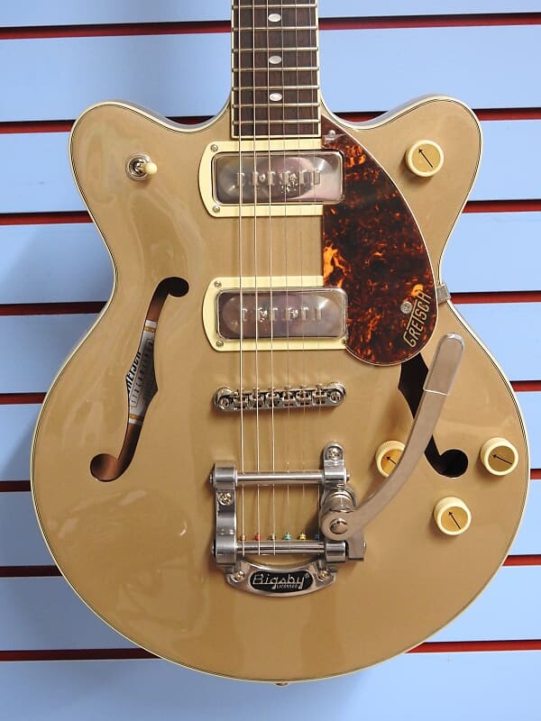 

Электрогитара Gretsch G2655T-P90 Streamliner CB JRDC - Two Tone Sahara Metallic & Vintage Mahogany Stain