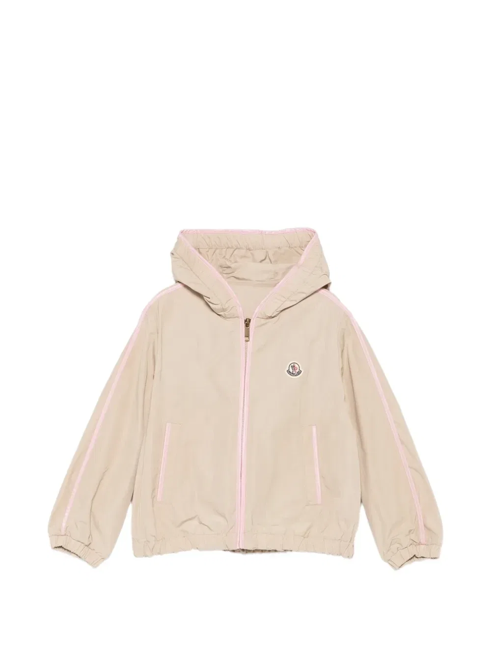 Куртка на молнии с капюшоном Moncler Enfant, бежевый