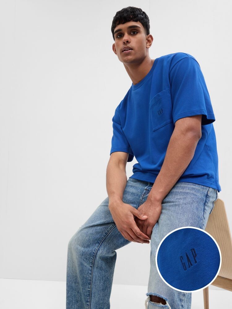 

Футболка оверсайз Gap, синий