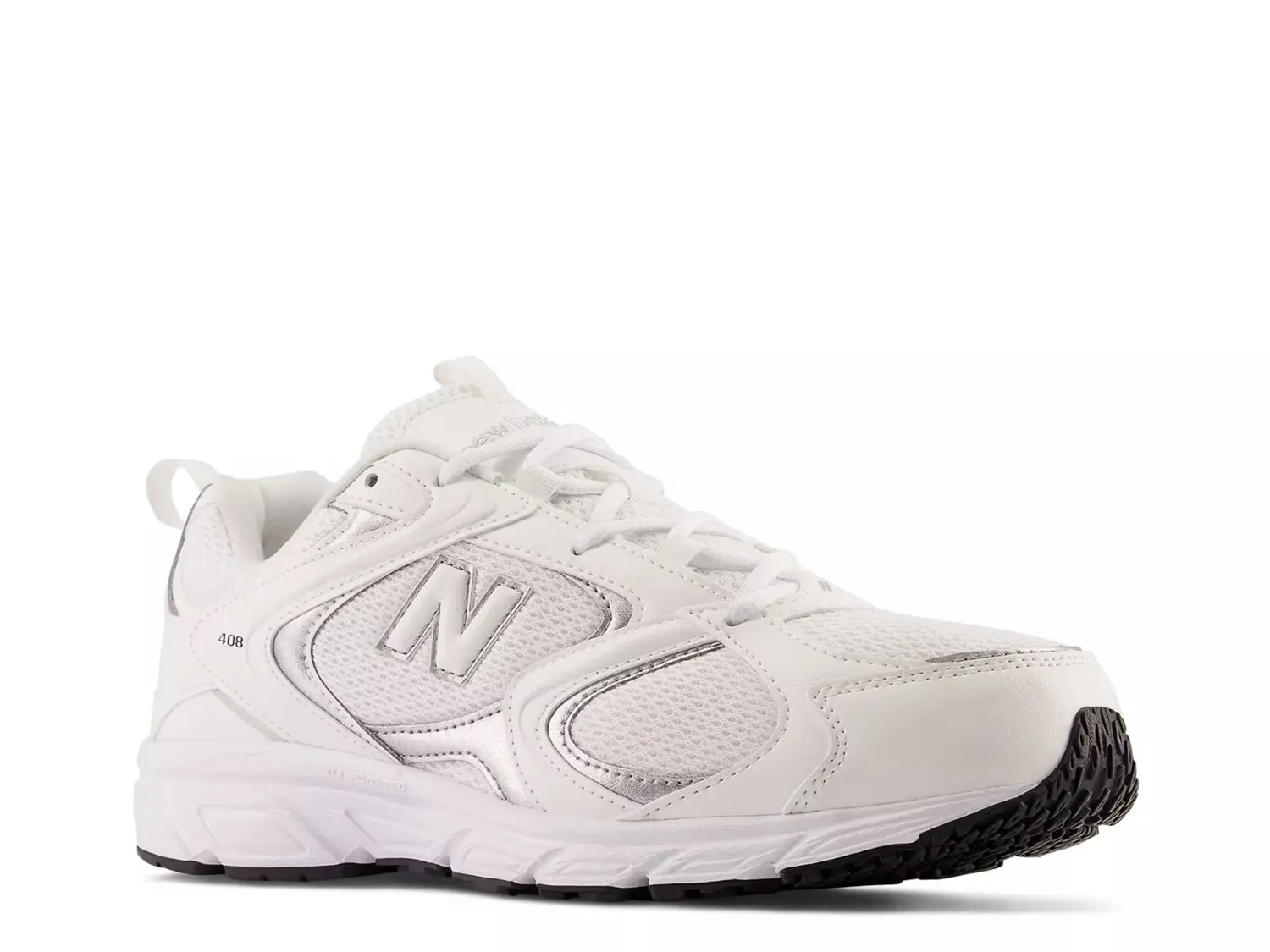 

Кроссовки 408 New Balance, White/Silver Metallic
