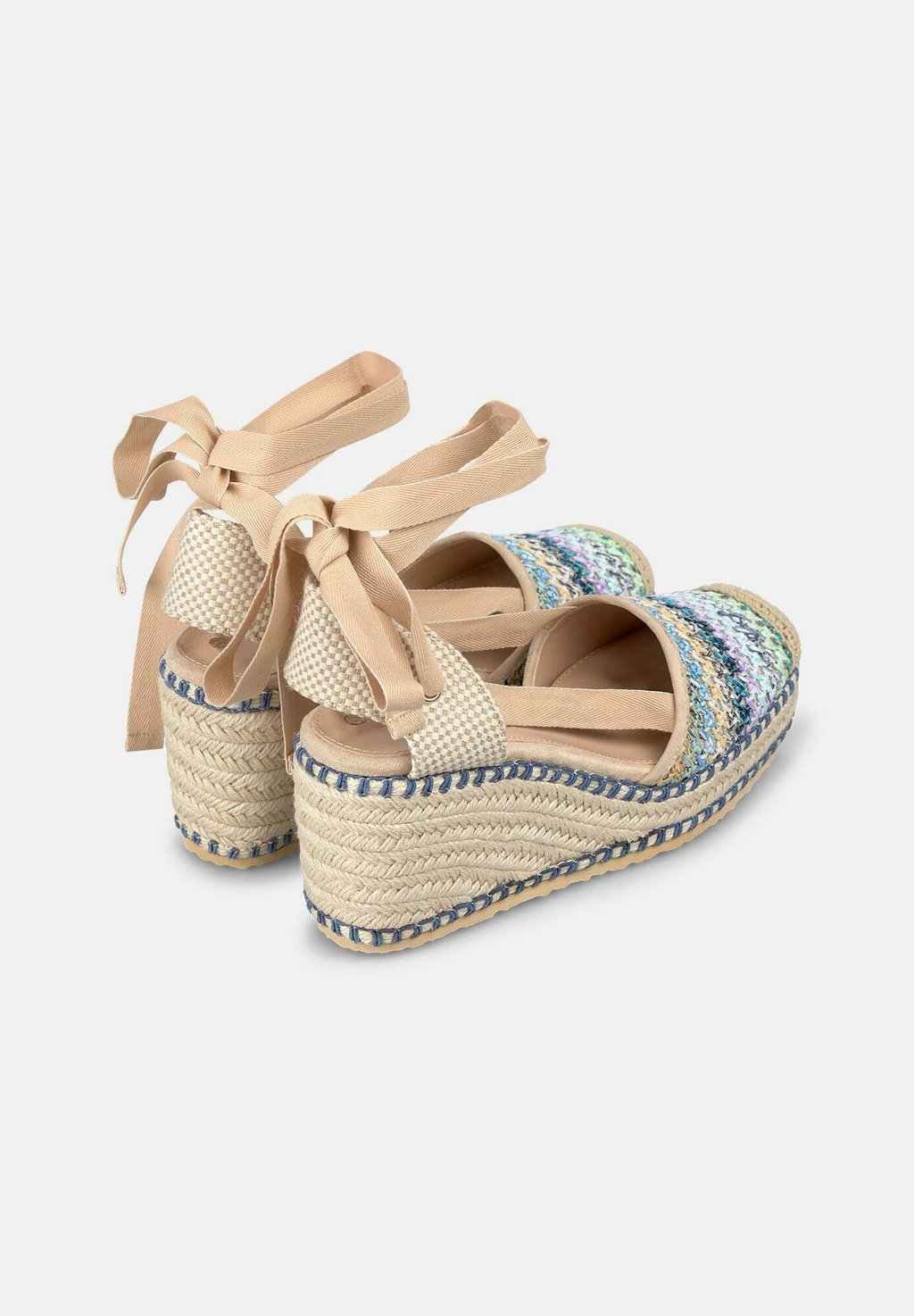 Туфли на каблуке CUÑAS CON PUNTERA REDONDEADA Y CIERRE CON CORDONES Alma Blue, синий — фото 3