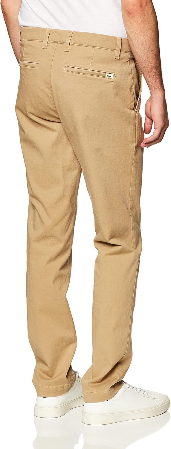 Мужские облегающие брюки-чинос Lacoste Stretch Slim FIT с пятью карманами, Viennese — фото 3