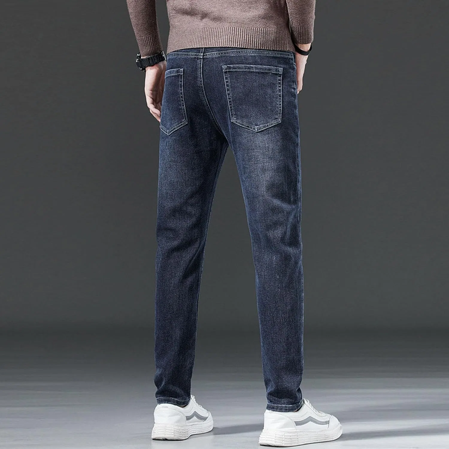 Джинсы для мужчин, Slim Fit, сине-серый — фото 2
