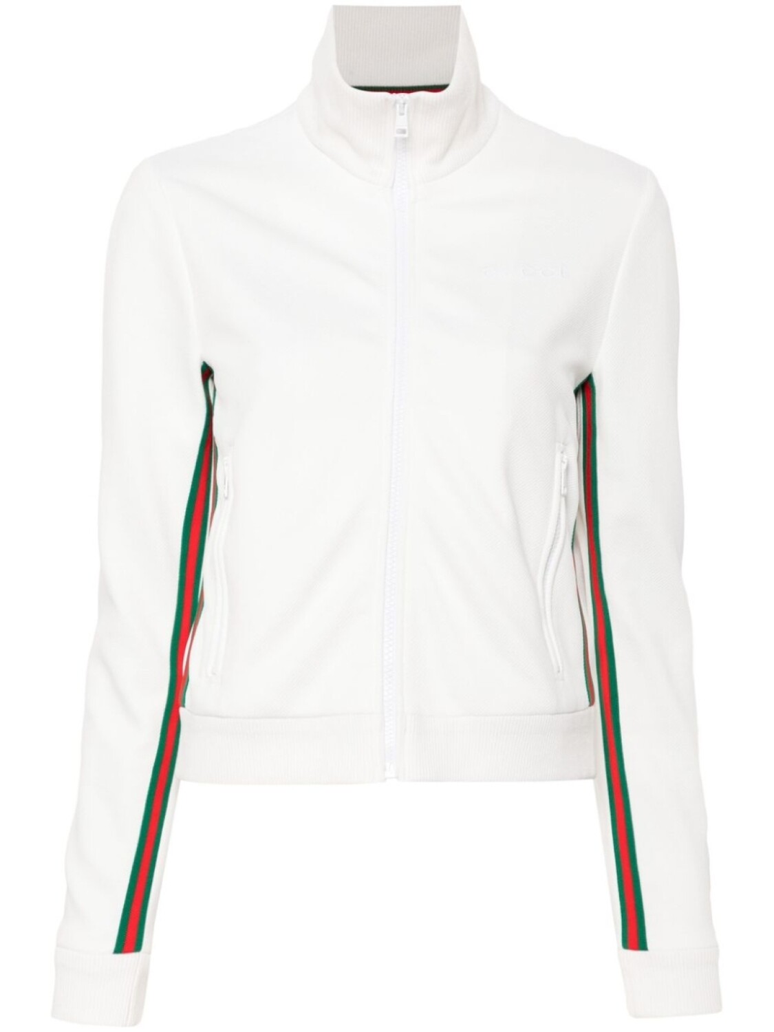 

Gucci спортивная куртка с отделкой Web, белый