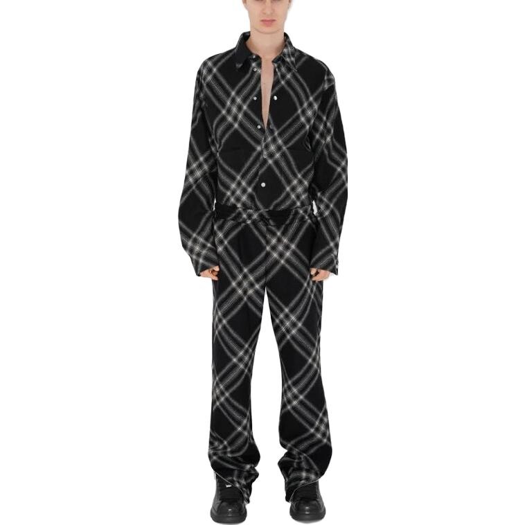 Трикотажные спортивные штаны мужские черные Burberry, черный — фото 2