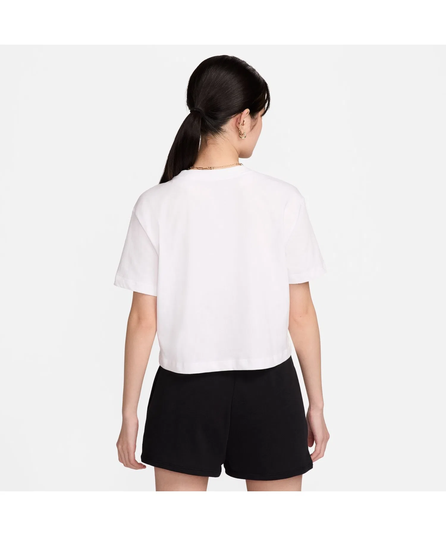 Женская футболка Nike Essential Crop Icon French Terry — фото 2