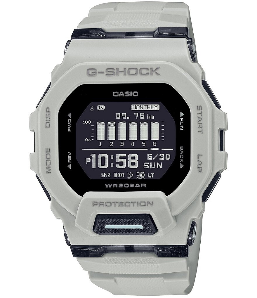 

Мужские часы G-Shock Ana-Digi с ударопрочным квадратным полимерным ремешком, серый