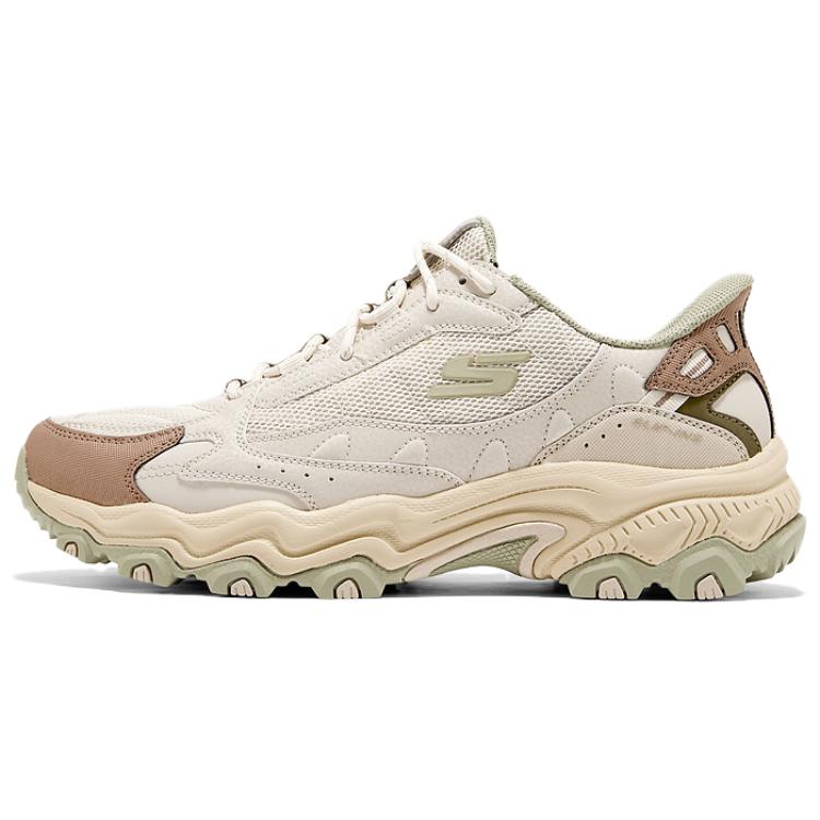 

Skechers Мужские походные кроссовки с низкой амортизацией, износостойкие, дышащие, нескользящие, бежевые