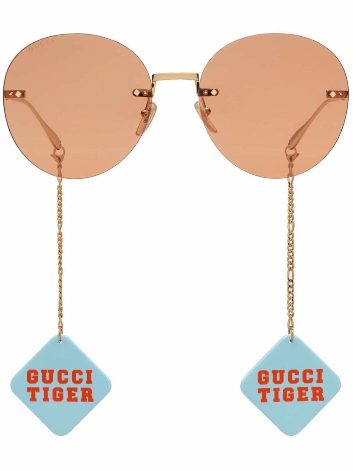 

Солнцезащитные очки в круглой оправе с логотипом Gucci Eyewear, золотистый