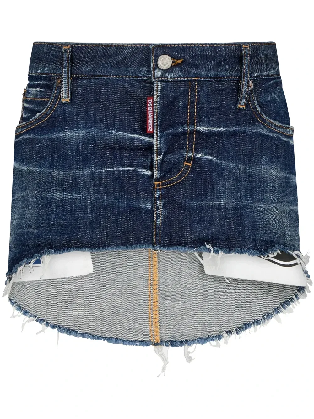 Джинсовая юбка с логотипом DSQUARED2, синий