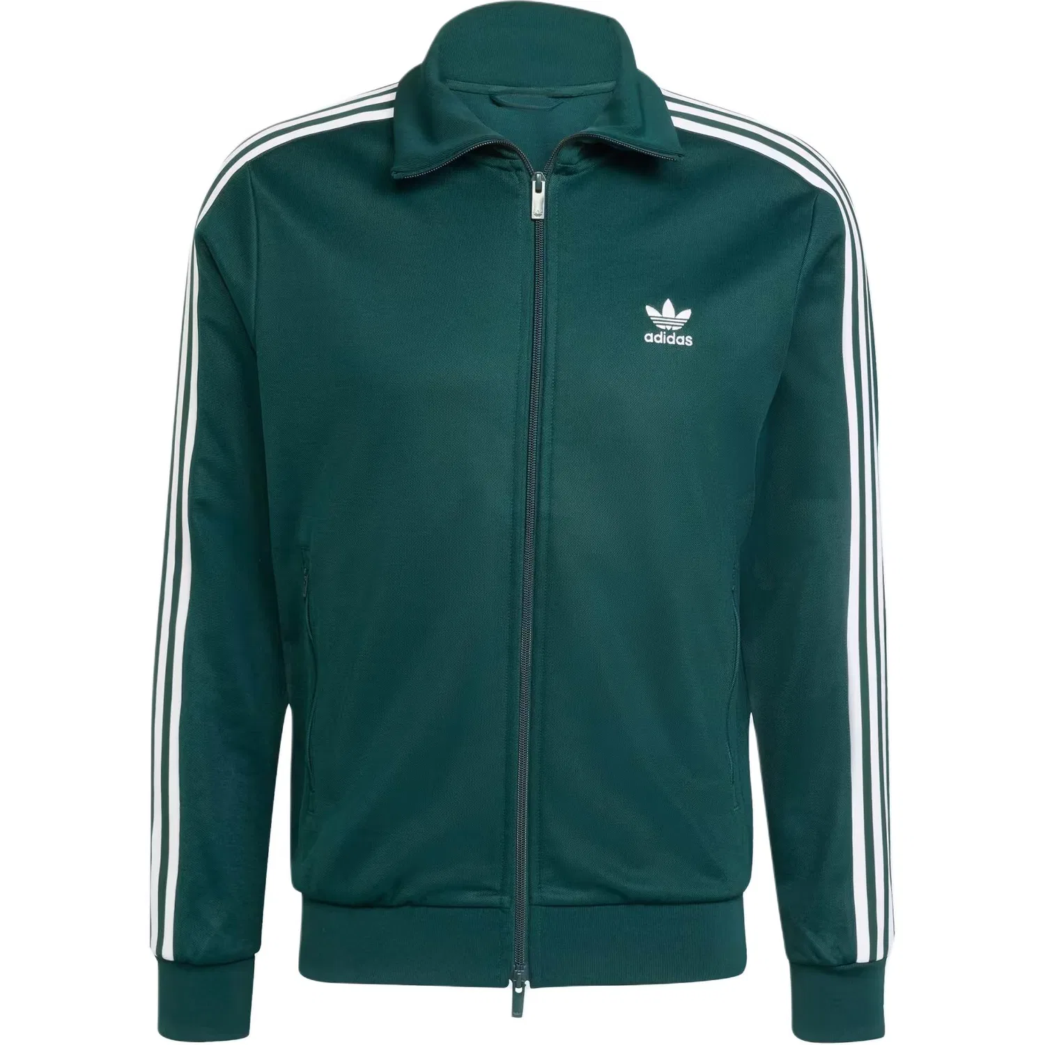 Куртка с тремя полосками Adidas Originals темно-зеленая