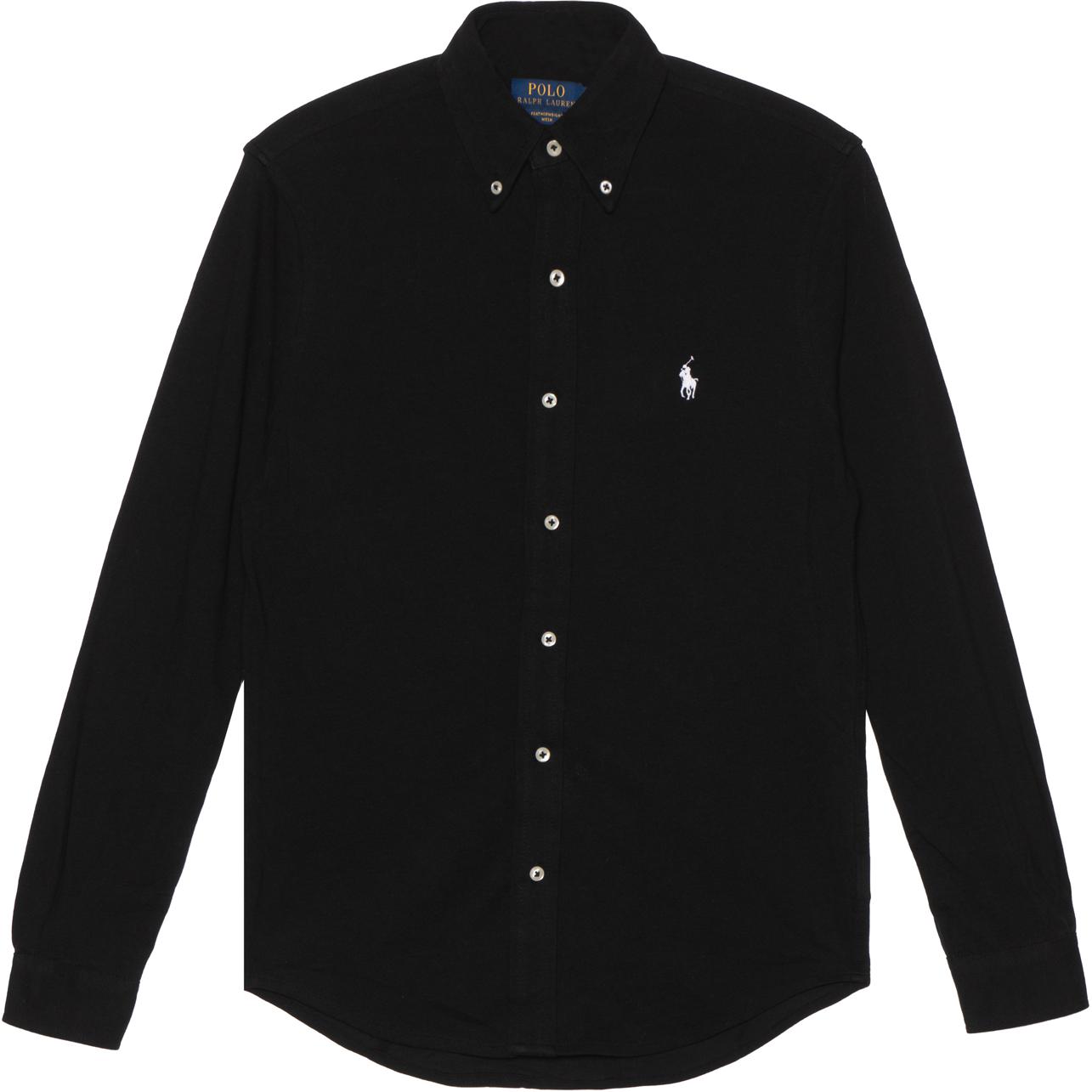 

Рубашка с длинными рукавами и вышитым логотипом Polo Ralph Lauren, черный