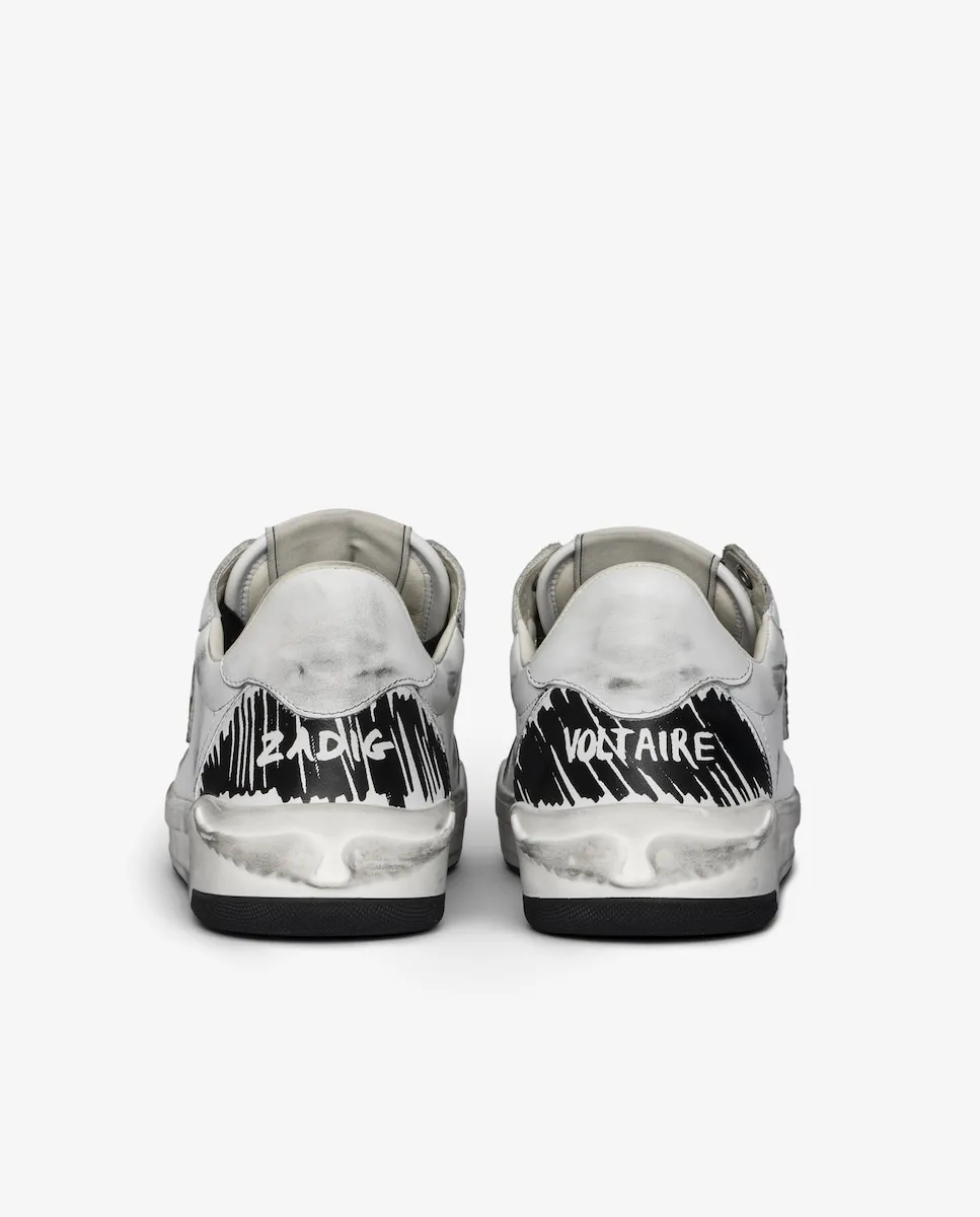 Женские спортивные кроссовки Basses Fly Wings из белой кожи Zadig & Voltaire, белый — фото 2