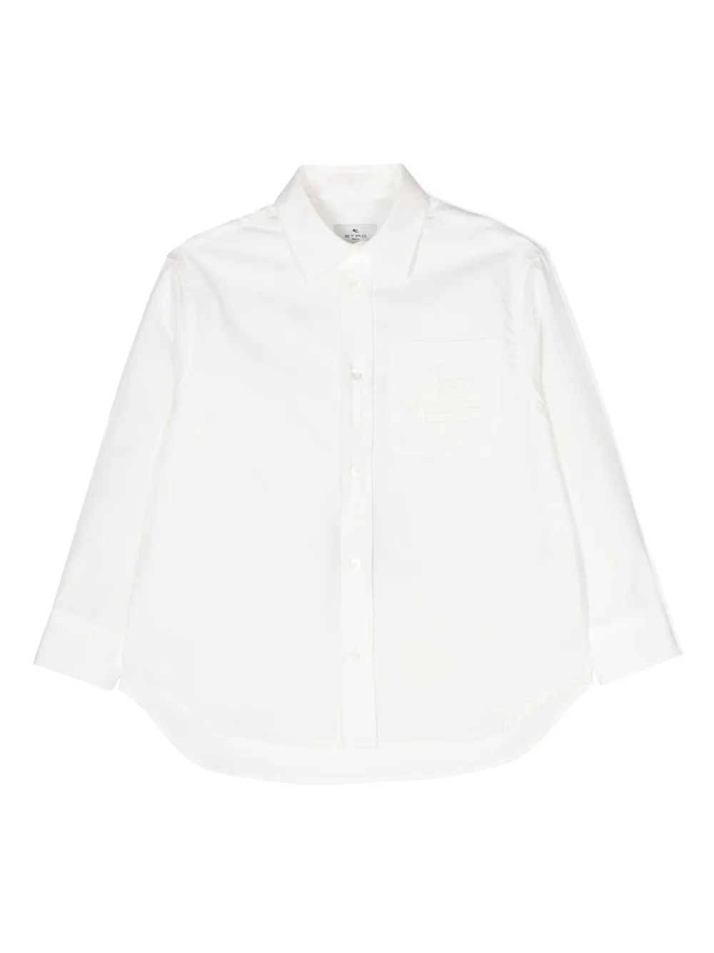 

Рубашка с вышитым логотипом ETRO KIDS, белый