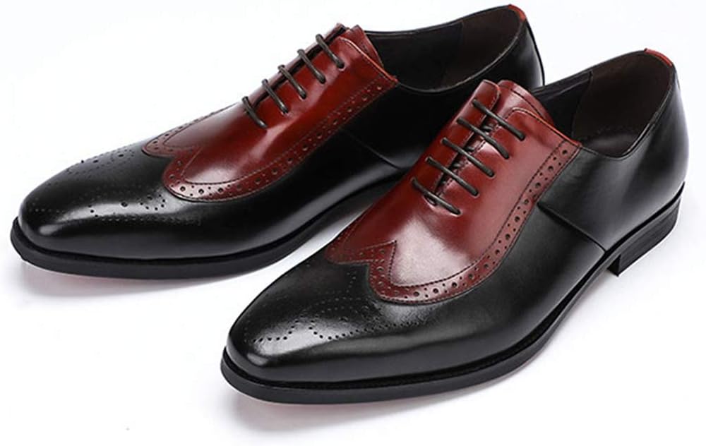 

Мужские туфли, британский стиль, для работы в офисе и бизнеса, кожаные туфли для вечеринок, свадеб и банкетов, красные, размер 39/UK 6.5/US 7 Grvpm