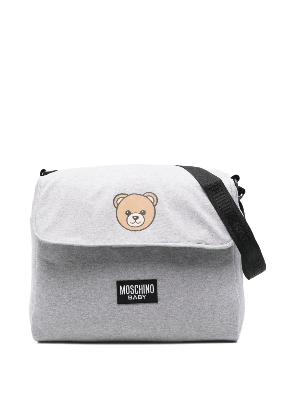 

Сумка для пеленания с принтом плюшевого мишки Moschino Kids, серый