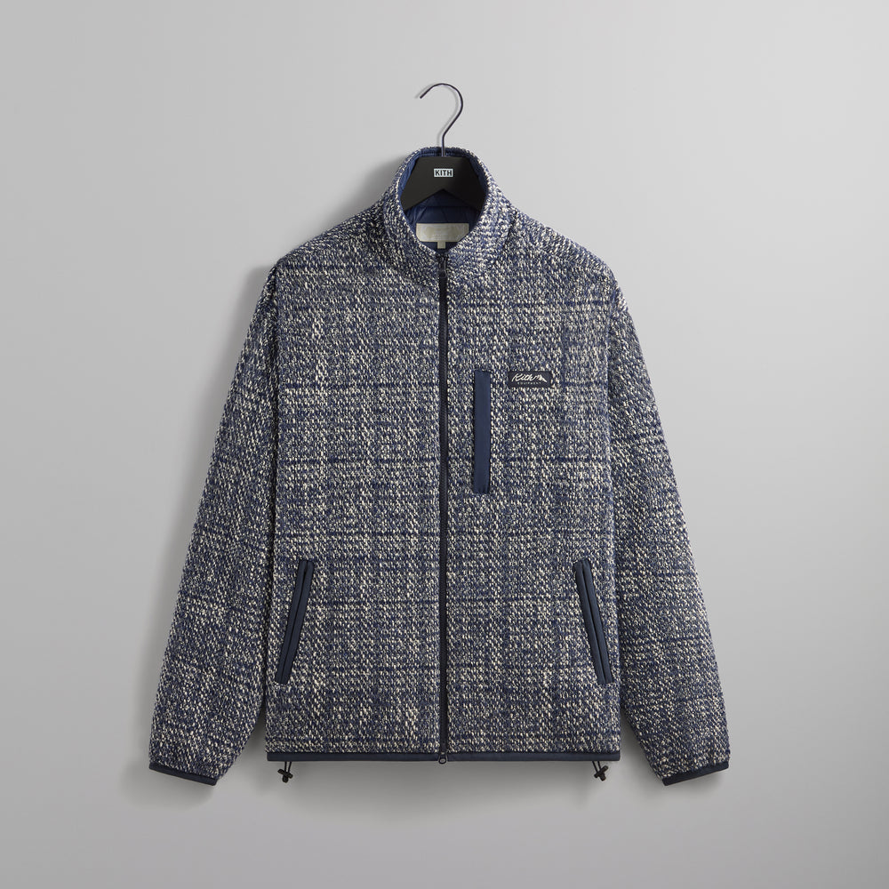 

Куртка Kith Textured Tweed Claremont Full Zip, цвет Cave