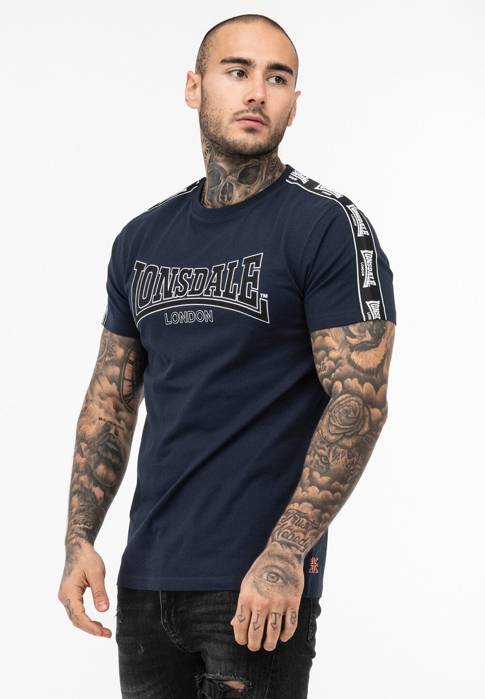 

Футболка с принтом NORMALE PASSFORM VEMENTRY Lonsdale, цвет navy black white