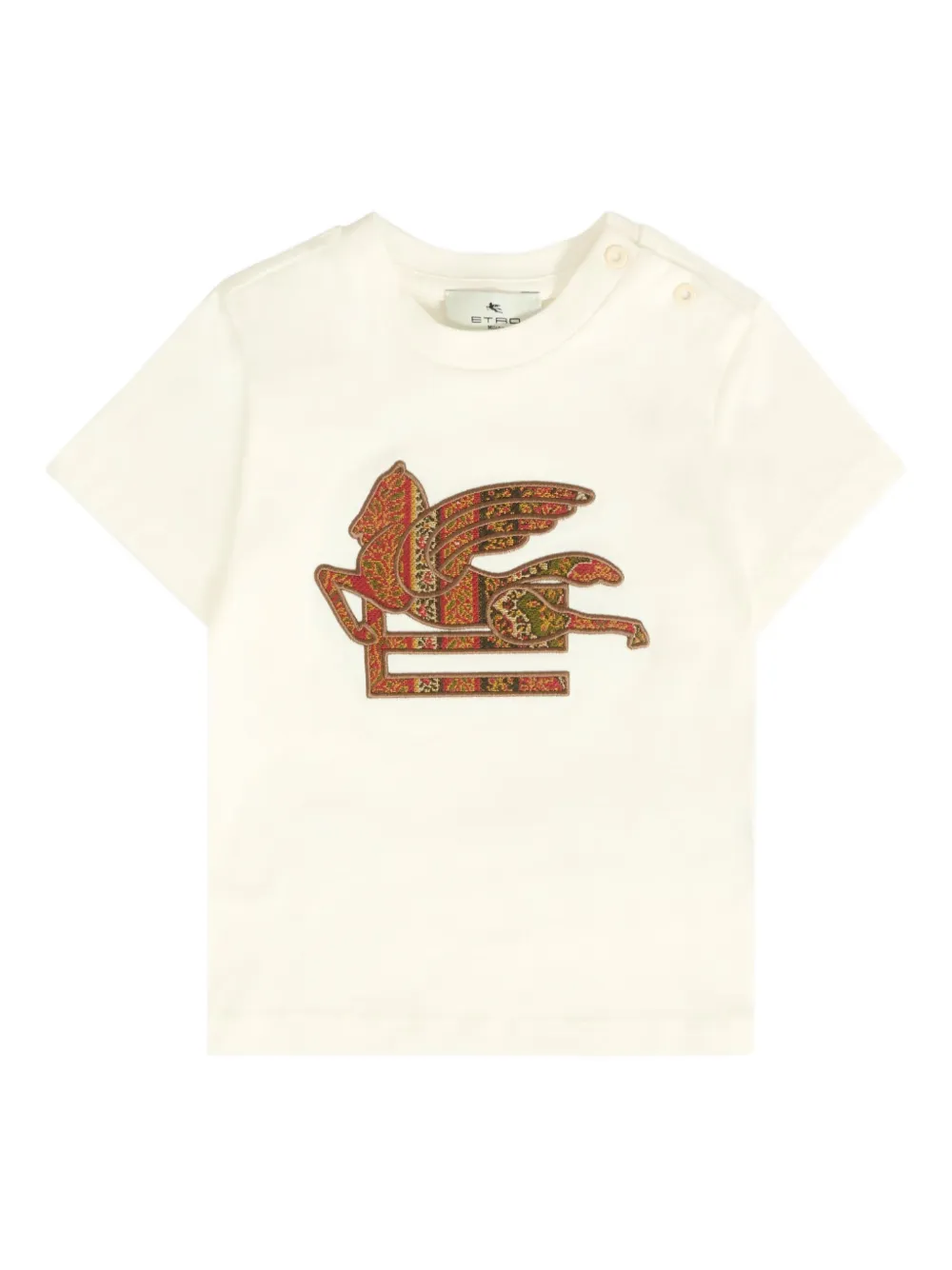 

Футболка с нашивкой Pegaso ETRO KIDS, нейтральный