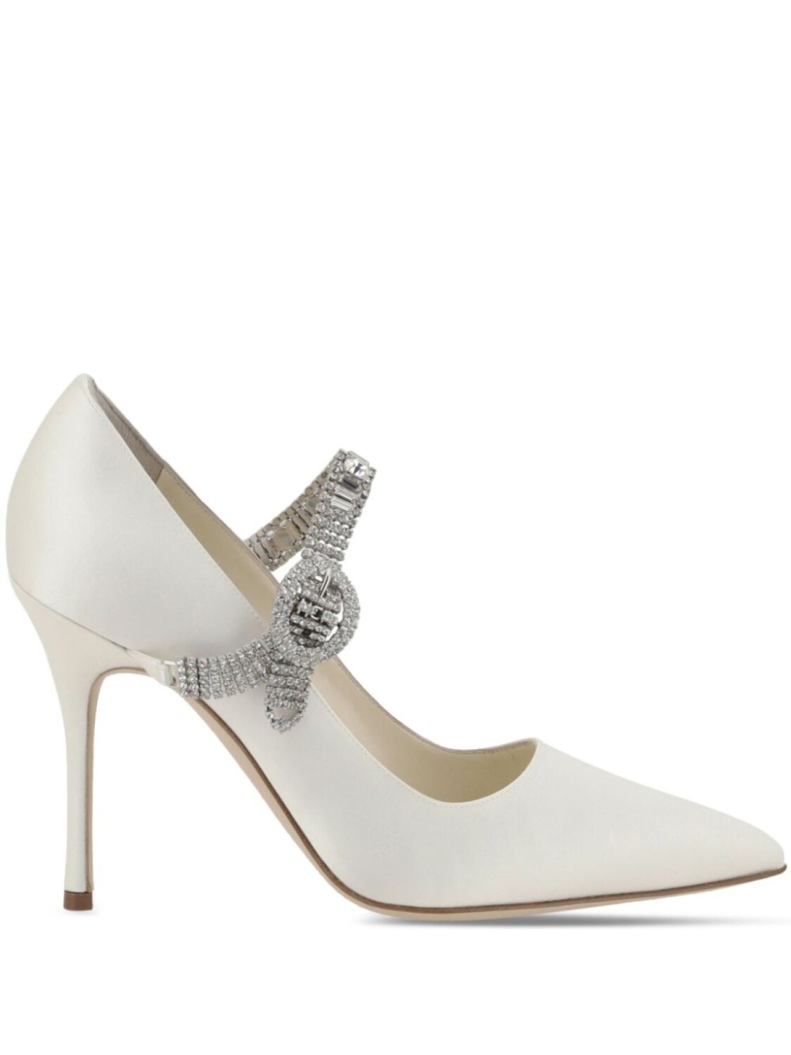 105-мм туфли Hangisi Manolo Blahnik, нейтральный цвет
